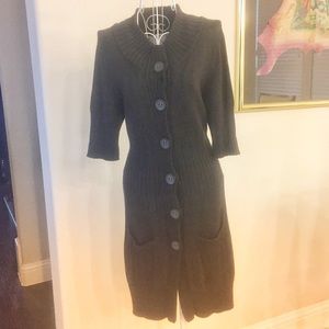 White House Black Market Black Sweater Dress, Sz M